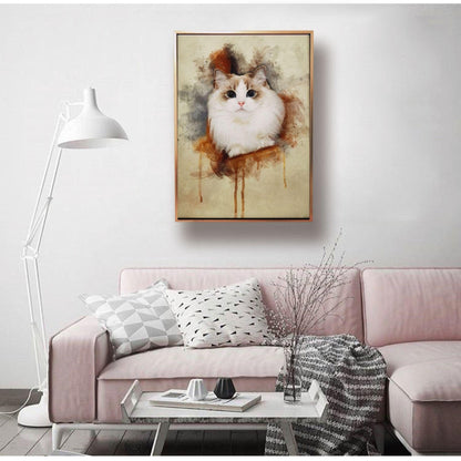 Custom Pet Portrait Splash Oil Painting - Petomise NZ