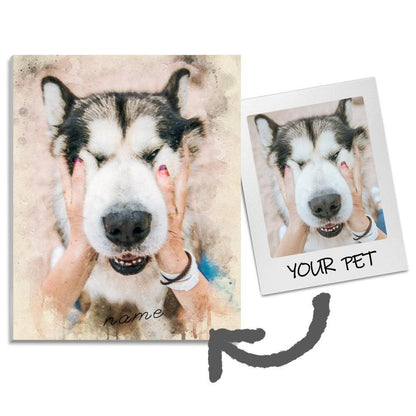 Custom Pet Portrait Splash Oil Painting - Petomise NZ