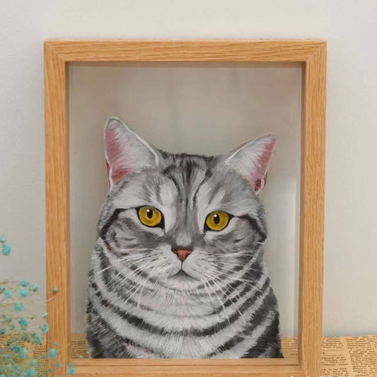 Custom Pet Portrait on Clear Acrylic Sheet