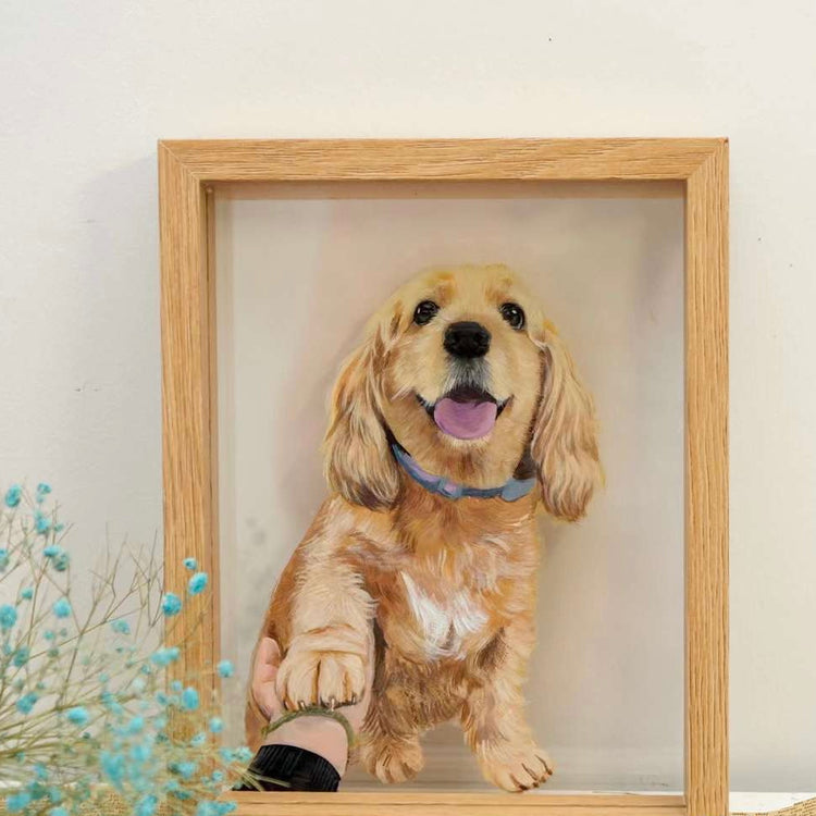 Custom Pet Portrait on Clear Acrylic Sheet