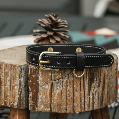 Custom Dog/Cat Genuine Leather Collar & Tag - Petomise NZ