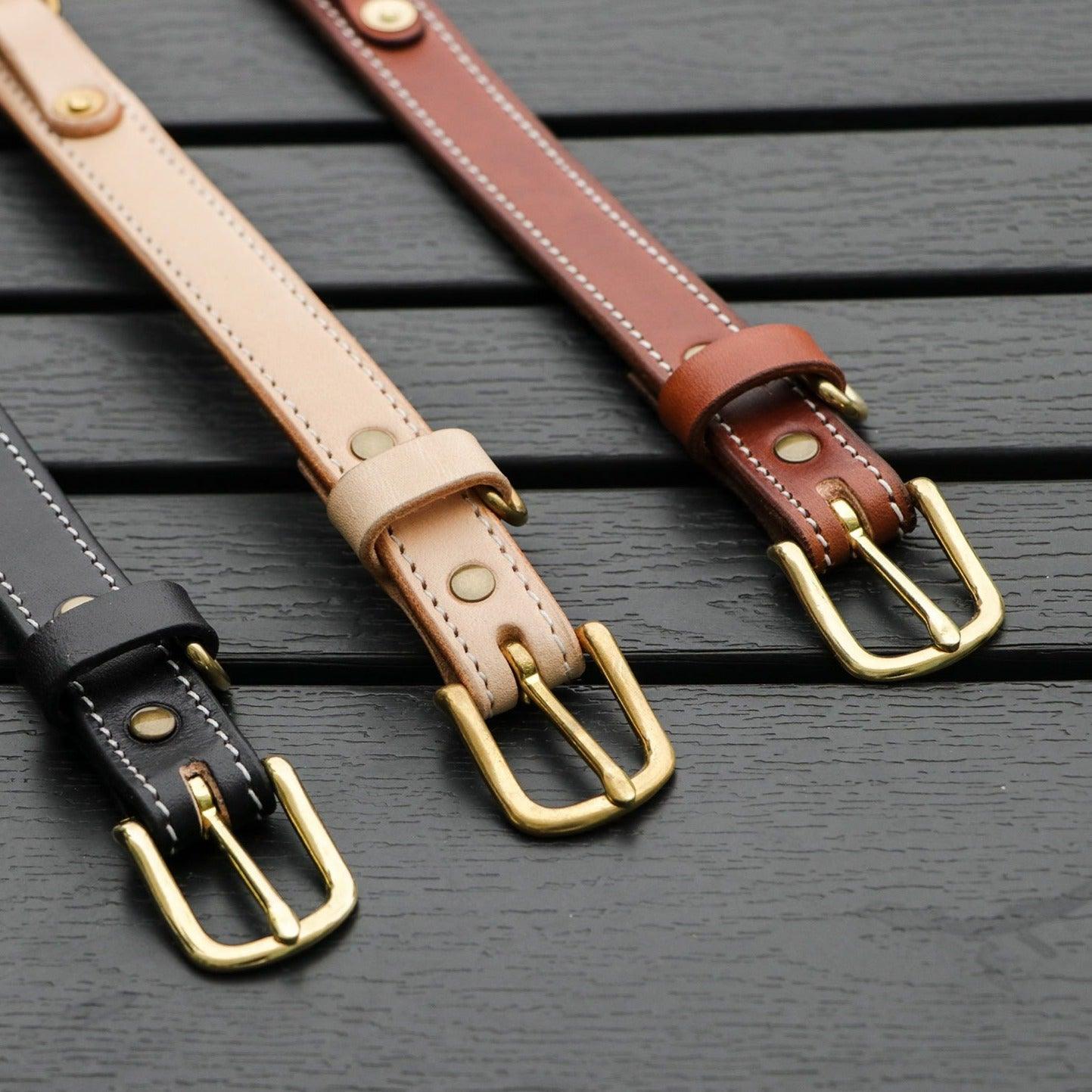 Custom Dog/Cat Genuine Leather Collar & Tag - Petomise NZ