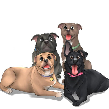 Custom Pet Portrait (Digital Download) - Disney Style - Petomise NZ