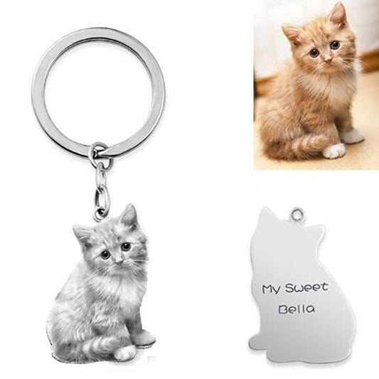 Silhouette Keychain - Personalised with Pet Photo - Petomise NZ