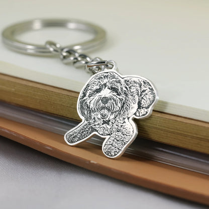 Silhouette Keychain - Personalised with Pet Photo - Petomise NZ