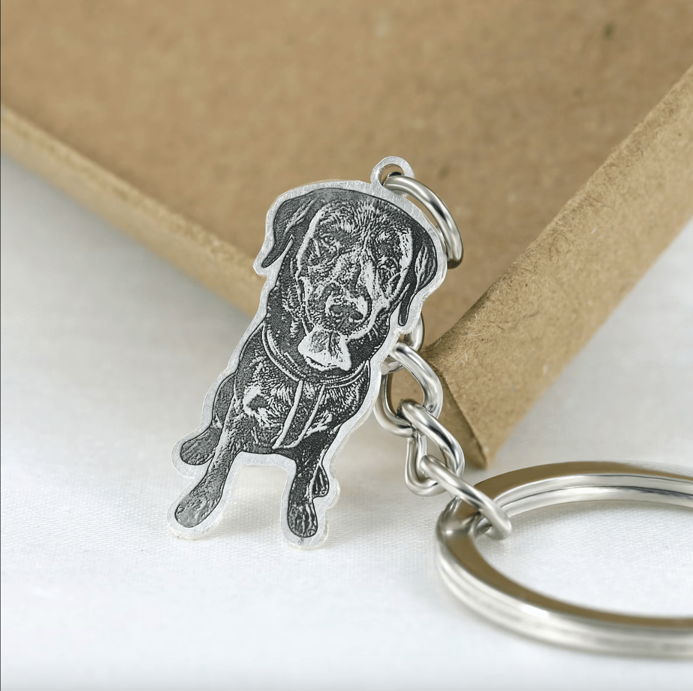 Silhouette Keychain - Personalised with Pet Photo - Petomise NZ