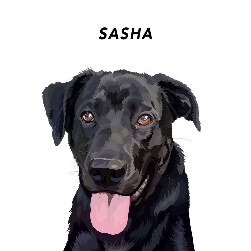 Custom Pet Portrait Art - Contemporary Style - Petomise NZ