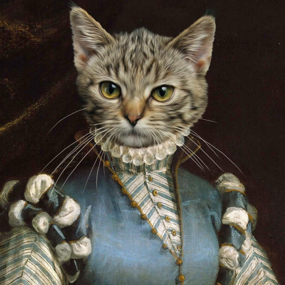 Custom Pet Portrait Art - Vintage Royal Style - Petomise NZ