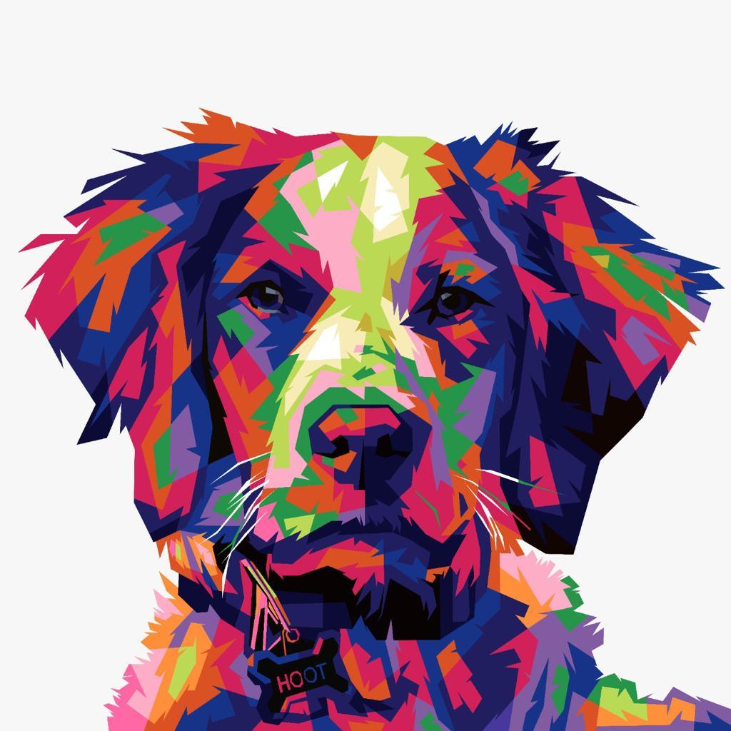 Custom Pet Portrait - Pop Art - Petomise NZ Hand-painted pop art pet