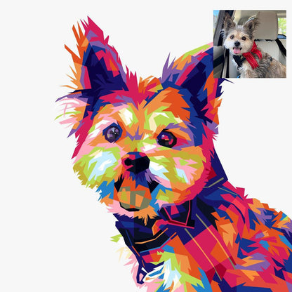 Custom Pet Portrait - Pop Art - Petomise NZ Birthday gift pop art pet