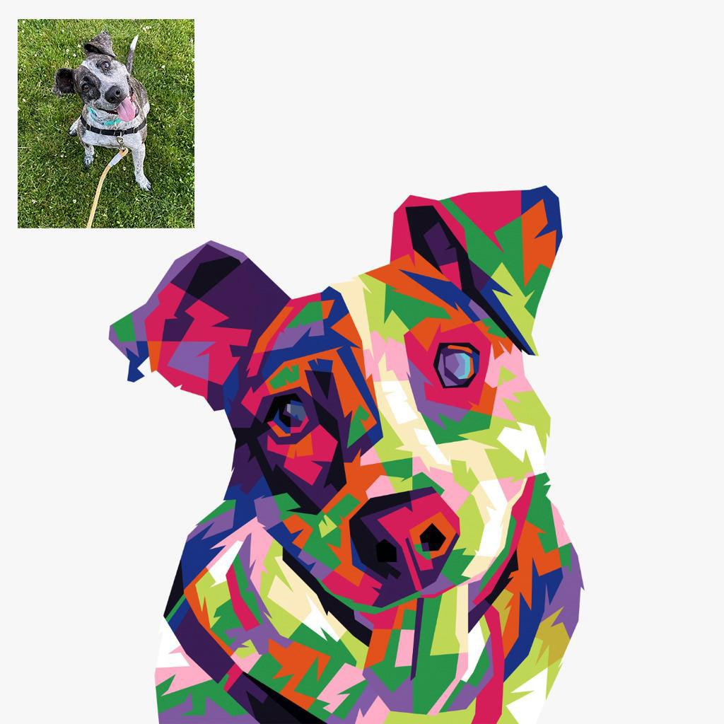 Custom Pet Portrait - Pop Art - Petomise NZ How to Style Your Pet’s Pop Art Portrait