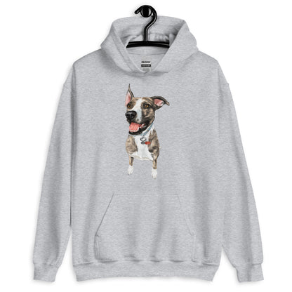 Cozy custom hoodie with your pet's photo! Soft unisex sweatshirt featuring your dog/cat's face. Perfect gift for pet lovers. Machine washable & made to last. 