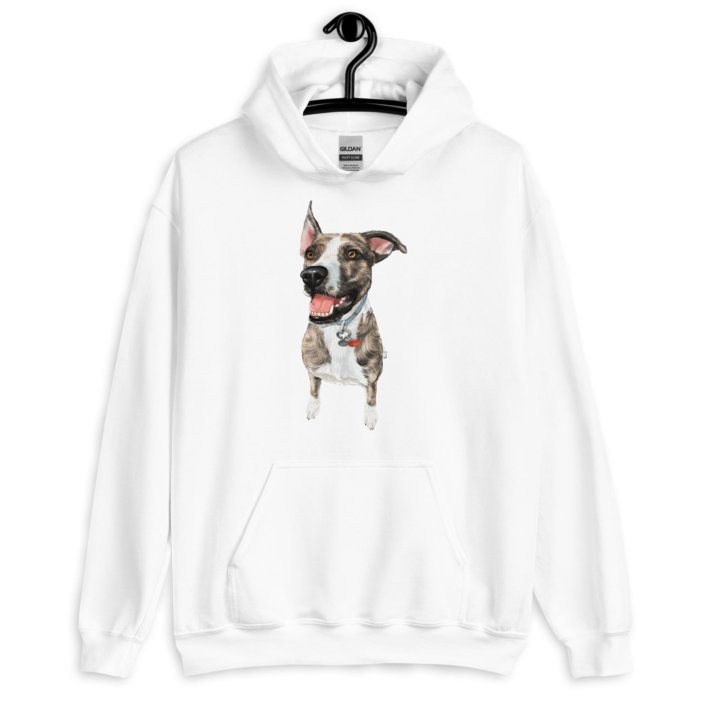 Cozy custom hoodie with your pet's photo! Soft unisex sweatshirt featuring your dog/cat's face. Perfect gift for pet lovers. Machine washable & made to last. 