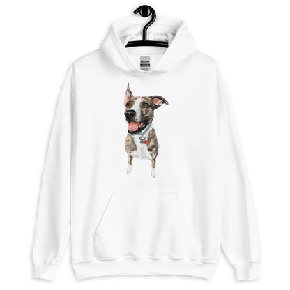 Cozy custom hoodie with your pet's photo! Soft unisex sweatshirt featuring your dog/cat's face. Perfect gift for pet lovers. Machine washable & made to last. 