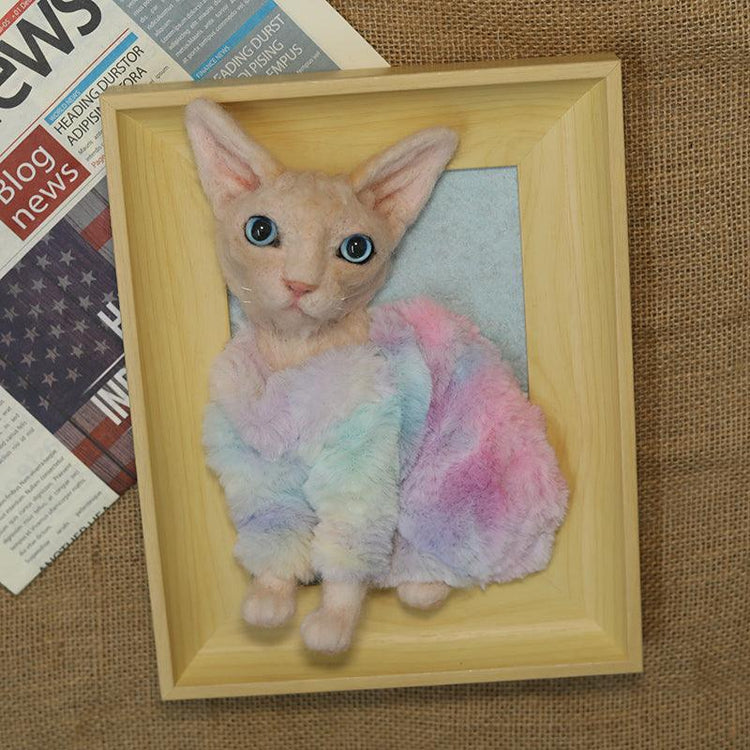 Handcrafted Felted Wool 3D Painting - Customise with Photos - Petomise NZ