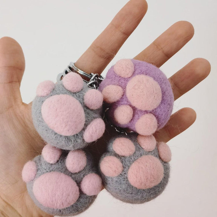 Felted Wool Paw Keyring - Customise with Photos - Petomise NZ