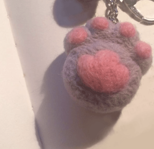 Felted Wool Paw Keyring - Customise with Photos - Petomise NZ